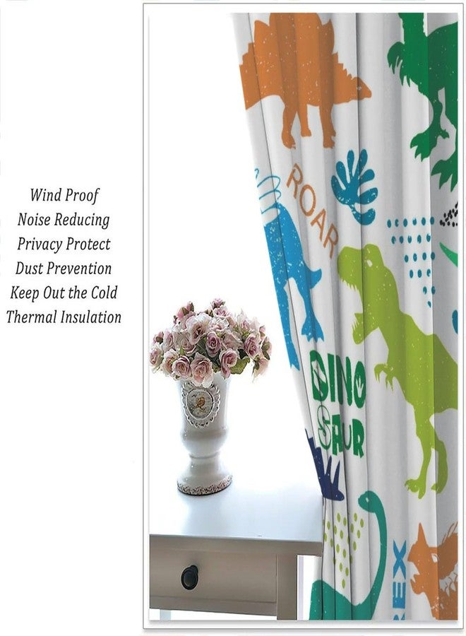 YCness Kids Dinosaur Curtains Cartoon Dino Blackout Boys Window Treatments for Boys Girls Children Nursery Living Room Bedroom Decor Fabric Set 2 Panel 42x45 Inch 30% Shading Rate - Image 4